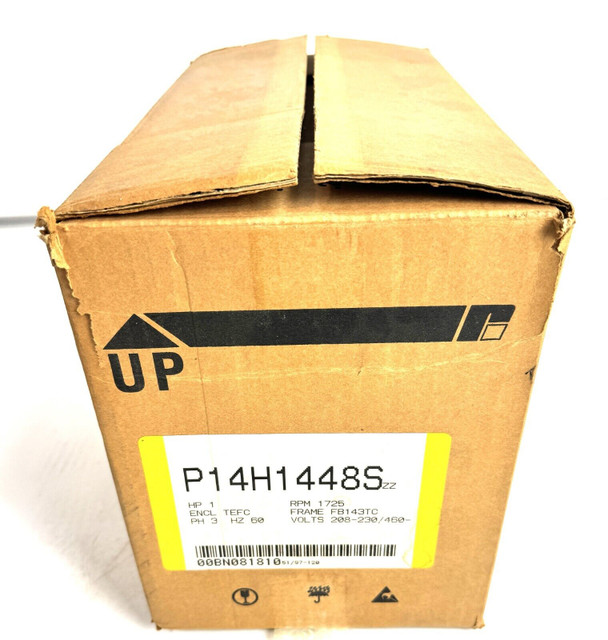 Reliance P14H1448S AC Motor, 1HP 1725RPM FR: FB143TC