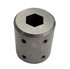 1” Hex Coupler Rigid Shaft Coupler w/ Hex Bore & Set Screws 70mm Length