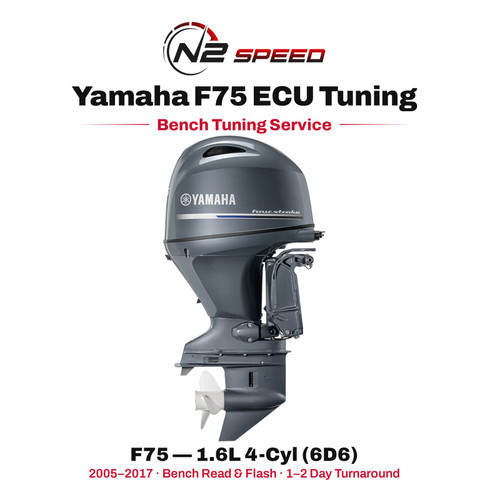 Yamaha F75 bench tuning service — F75 — 1.6L 4-Cyl (6D6), N2 Speed
