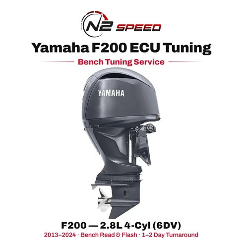 Yamaha F200 bench tuning service — F200 — 2.8L 4-Cyl (6DV), N2 Speed