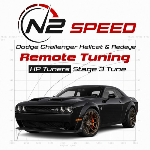 Dodge Challenger Hellcat & Redeye HP Tuners Stage 3 custom remote tune by N2 Speed - supercharged, turbo and nitrous builds