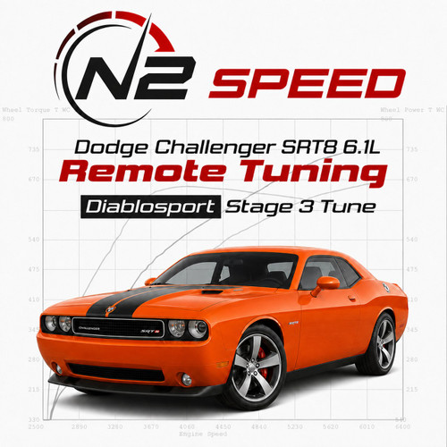 Dodge Challenger SRT8 6.1L Diablosport Stage 3 custom remote tune by N2 Speed - supercharged, turbo and nitrous builds