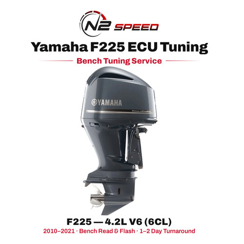 Yamaha F225 bench tuning service — F225 — 4.2L V6 (6CL), N2 Speed