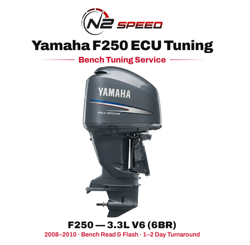 Yamaha F250 3.3L V6 6BR bench tuning service by N2 Speed