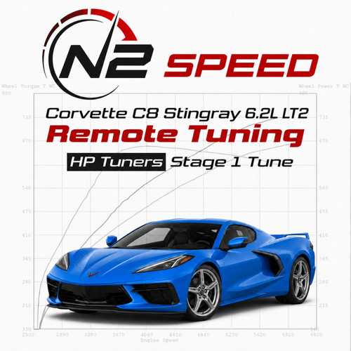 Chevrolet Corvette C8 Stingray 6.2L LT2 HP Tuners Stage 1 custom remote tune by N2 Speed - stock and bolt-on builds