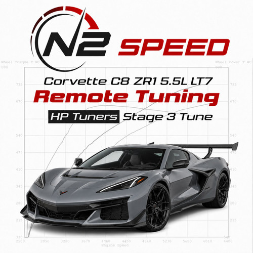 Chevrolet Corvette C8 ZR1 5.5L LT7 HP Tuners Stage 3 custom remote tune by N2 Speed - turbocharged and nitrous builds