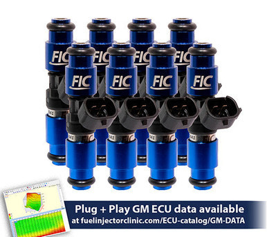 1650cc (160 lbs/hr at 43.5 PSI fuel pressure) FIC Fuel Injector Clinic Injector Set for Ford Shelby GT500 (2007-2014) / Ford GT40 (2005-2006) (High-Z) (is404-1650h)