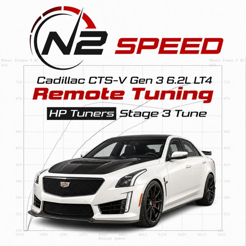 Cadillac CTS-V Gen 3 6.2L LT4 HP Tuners Stage 3 custom remote tune by N2 Speed - supercharged, turbo and nitrous builds