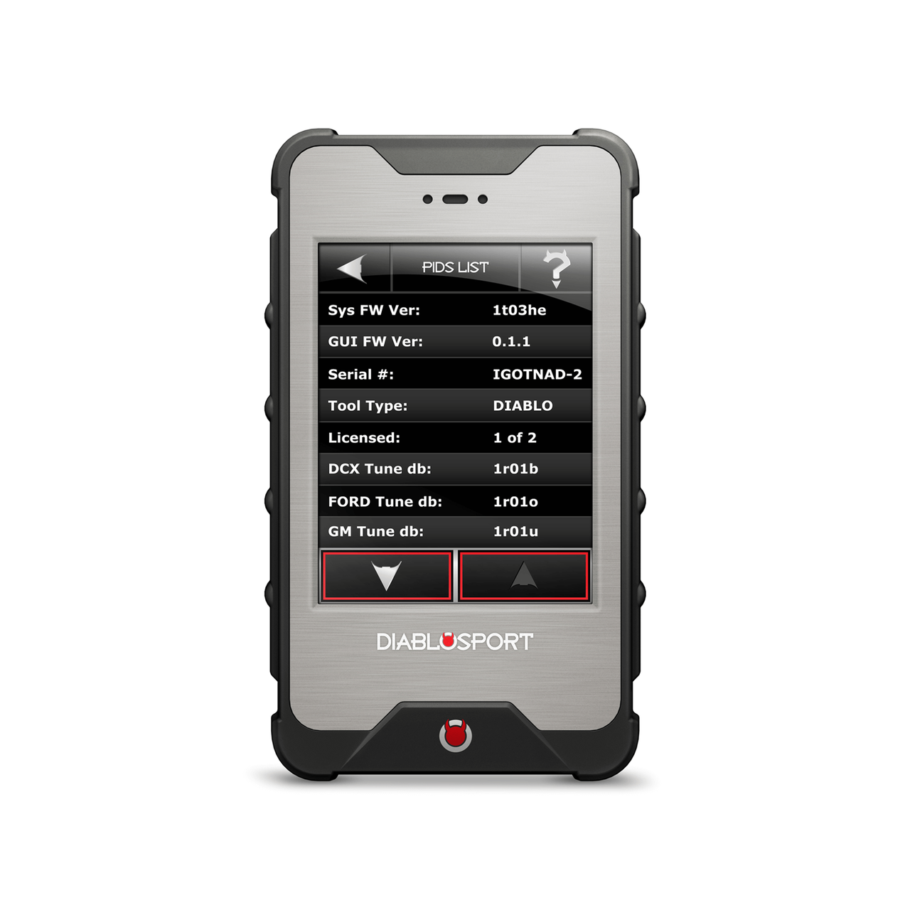 The i3 PIDS LIST screen, where the logged parameters are listed and edited