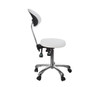 Silverfox 1025B - Premium Rolling Stool With Back Support (3 Motion)