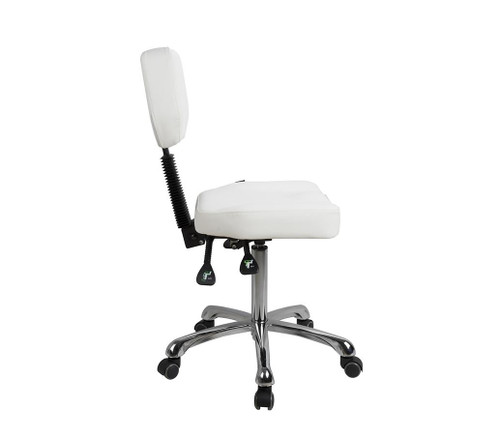 Silverfox 1030 - Contoured Rolling Stool With Back Support