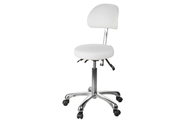 Silverfox 1025B - Rolling Stool With Back Support (3 Motion)