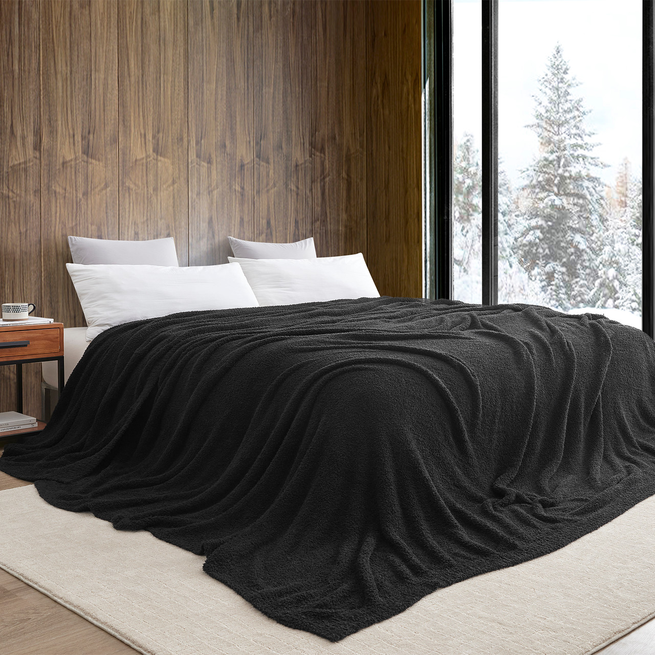 Longer than Long® Coma Inducer® Plush Blanket Black