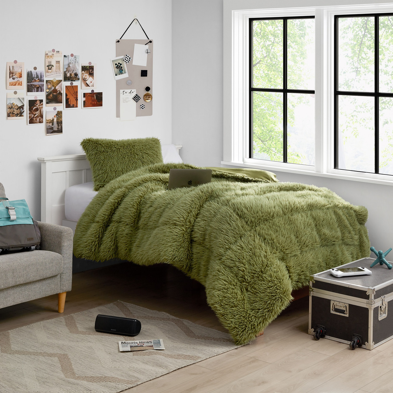 ふーちゃん様 オーダー スモーキーグリーン リース 50cm O-24 Grassy Knoll - Coma Inducer® Oversized Twin Comforter - Green