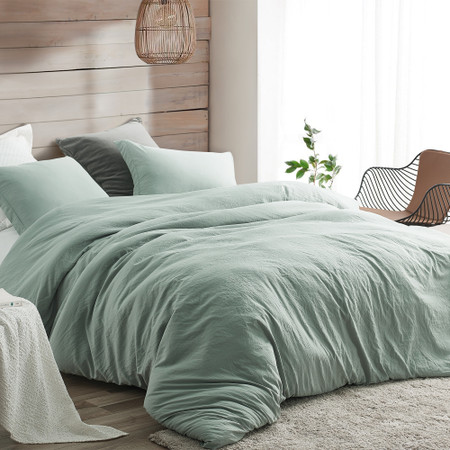 Natural Loft® Queen Comforter - Iceberg Green