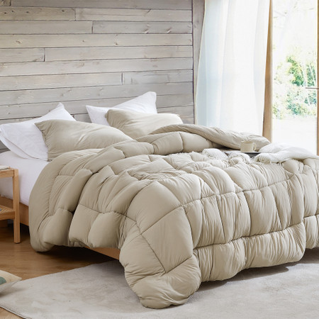Summertime - Coma Inducer® Oversized Twin Comforter - Cement Taupe