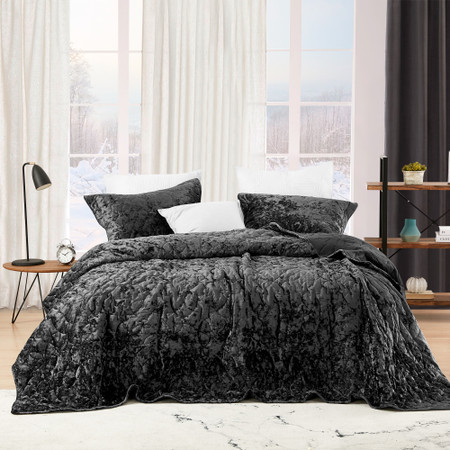 Bare Bottom® Velvet Crush Twin XL Quilt - Pewter