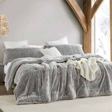 Peak of Cozy - Coma Inducer® Oversized Queen Comforter - Chevron Frosted Espresso