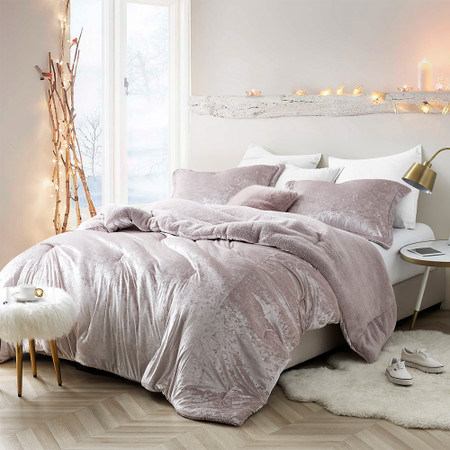 Coma Inducer® Oversized King Comforter - Velvet Crush - Champagne Pink