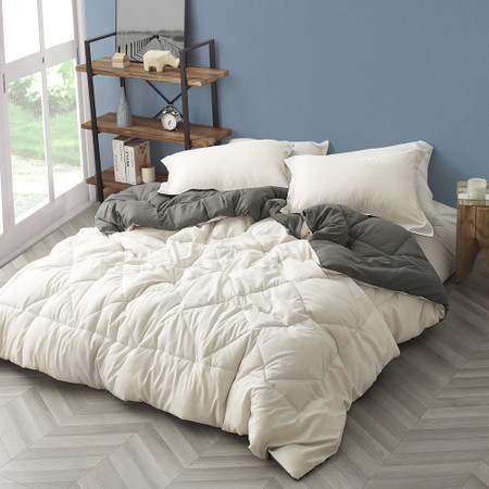 Jet Stream/Pewter Twin Comforter  - Oversized Twin XL Bedding