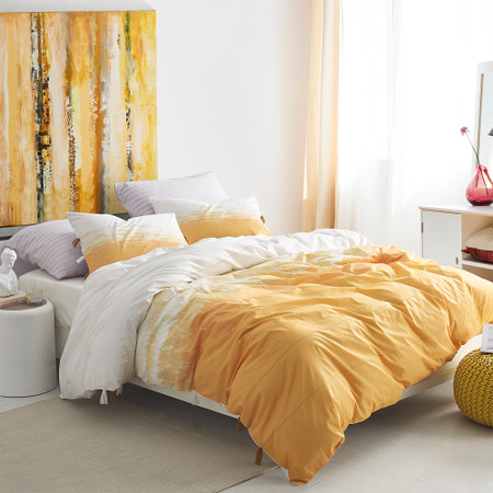 Ombre Sunset Twin XL Duvet Cover - Ochre