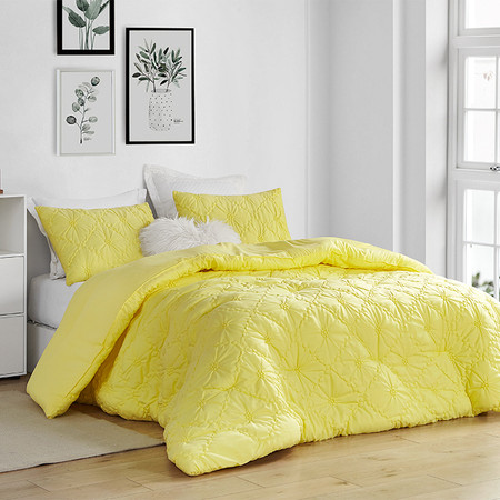 Farmhouse Morning Textured Bedding - Oversized Twin XL Comforter - Limelight Yellow