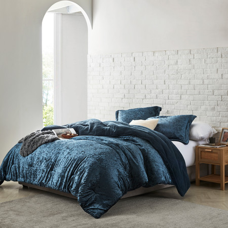 Velvet Crush - Coma Inducer® Oversized Comforter - Champagne Navy