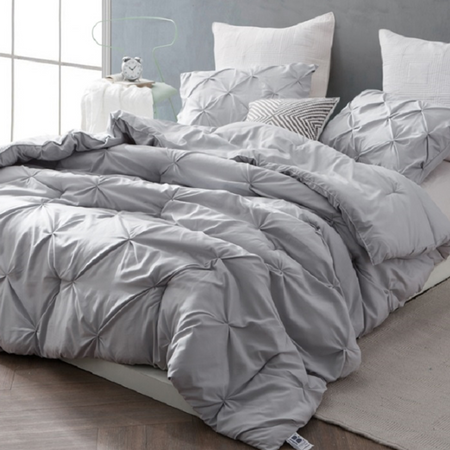 Glacier Gray Pin Tuck Comforter - Oversized Bedding