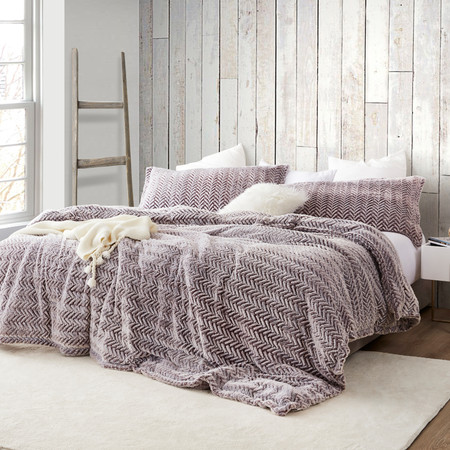 Cozy Peaks - Coma Inducer® Oversized Queen Comforter - Chevron Frosted Sierra