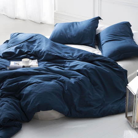 Duvet Cover Nightfall Navy Supersoft Bedding - Queen