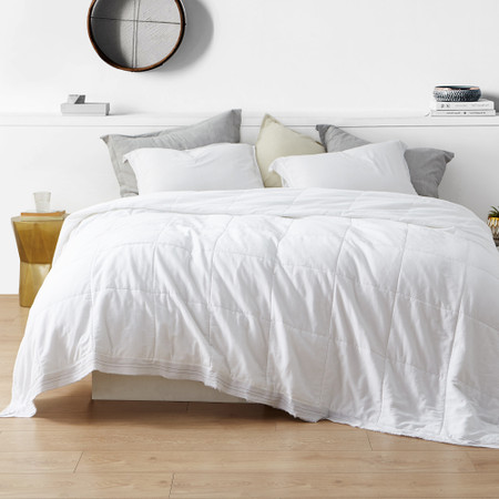 Bom Dia - 300TC Washed Sateen Queen Quilted Comforter