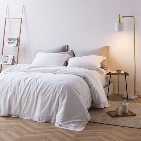 Bom Dia - 300TC Washed Sateen Twin XL Duvet Cover