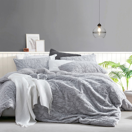 Cracked Glacier - Coma Inducer® Oversized Twin Comforter - Frigid Gray