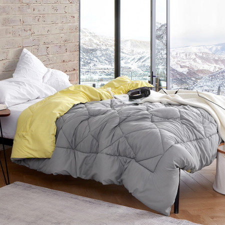 Limelight Yellow/Ultimate Gray Full Comforter - Oversized Full XL Bedding