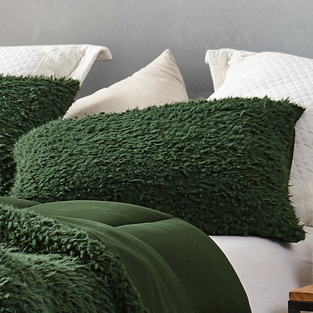 (2) Grown Man Stuff - Coma Inducer Standard Shams - Kombu Green