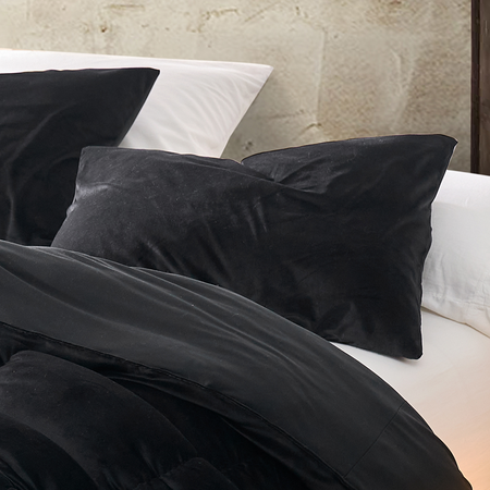 (2) Fabric Fetish - Coma Inducer® Standard Shams - Black