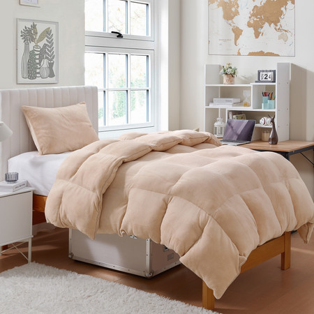 Dam Boi He Thick® - Coma Inducer® Oversized Twin Comforter - Almond Taupe