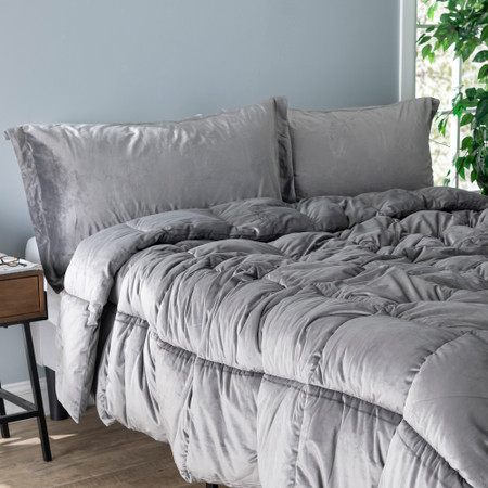 Cuz I'm Cozy - Coma Inducer® Oversized Twin Comforter - USA Filled - Storm Cloud Gray