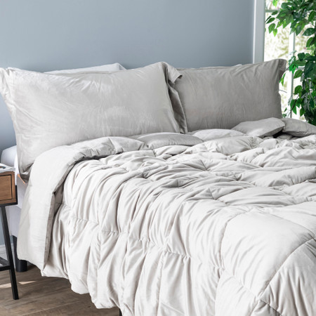 Cuz I'm Cozy - Coma Inducer® Oversized Twin Comforter - USA Filled - Slate Taupe