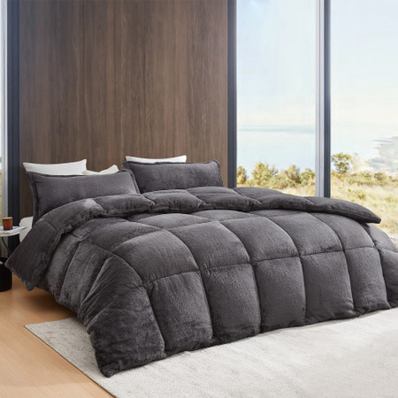 Me Comforter ATE Your Comforter® - Coma Inducer® Oversized Queen Comforter - Charcoal Steel