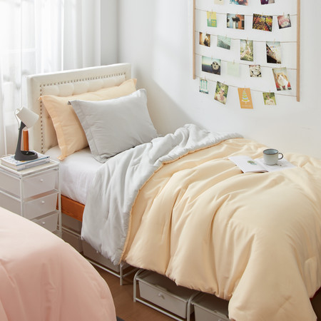 Dorm Haul® - Cozy College Comforter - Twin XL in Shortbread/Antarctica Gray