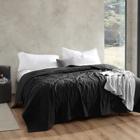 Dark Sky Reserve™ - Portugal Made Linen-Cotton Supersoft Queen Comforter - Black