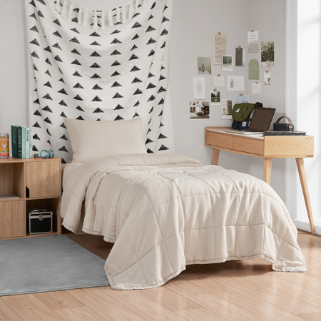Dark Sky Reserve™ - Bamboo Linen Twin XL Comforter - Portugal Made - Creamy Beige