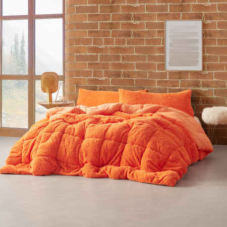 Dreamsicle Creamsicle - Coma Inducer® Queen Comforter - Orange Peel