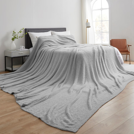 Longer than Long® - Coma Inducer® Plush Blanket - Silver Gray