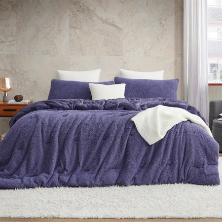 Cardigan Knit - Coma Inducer® Oversized King Comforter - Blueberry Purple