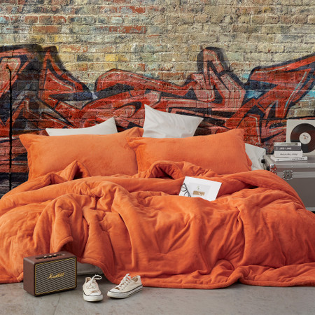 Neon Nights - Coma Inducer® Oversized Queen Comforter - Neon Orange