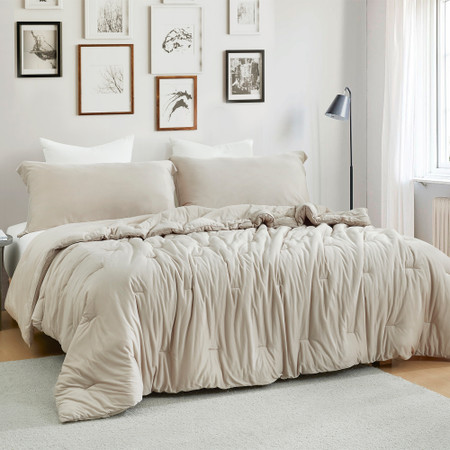 Cool as the Other Side of the Pillow - Coma Inducer® Oversized Queen Comforter - Simply Taupe