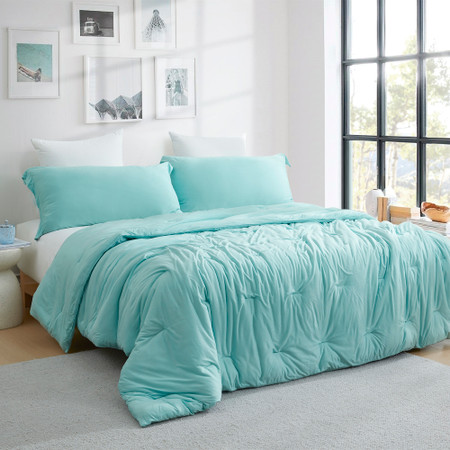 Bamboo Glacier - Coma Inducer® Oversized Queen Comforter - Frosty Eggshell Blue