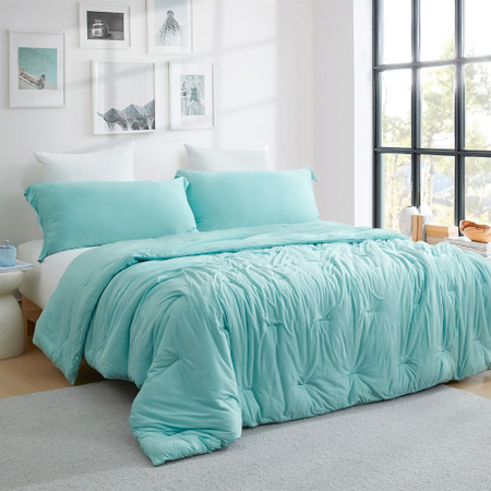 Bamboo Glacier - Coma Inducer® Oversized King Comforter - Frosty Eggshell Blue